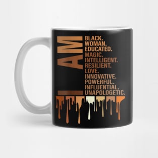 I Am Black Woman Educated Melanin Black History Month Mug